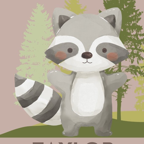 Customizable Nursery Wall Art, Personalized and Your Choice of Animal, 8x10 - Picture 16 of 16